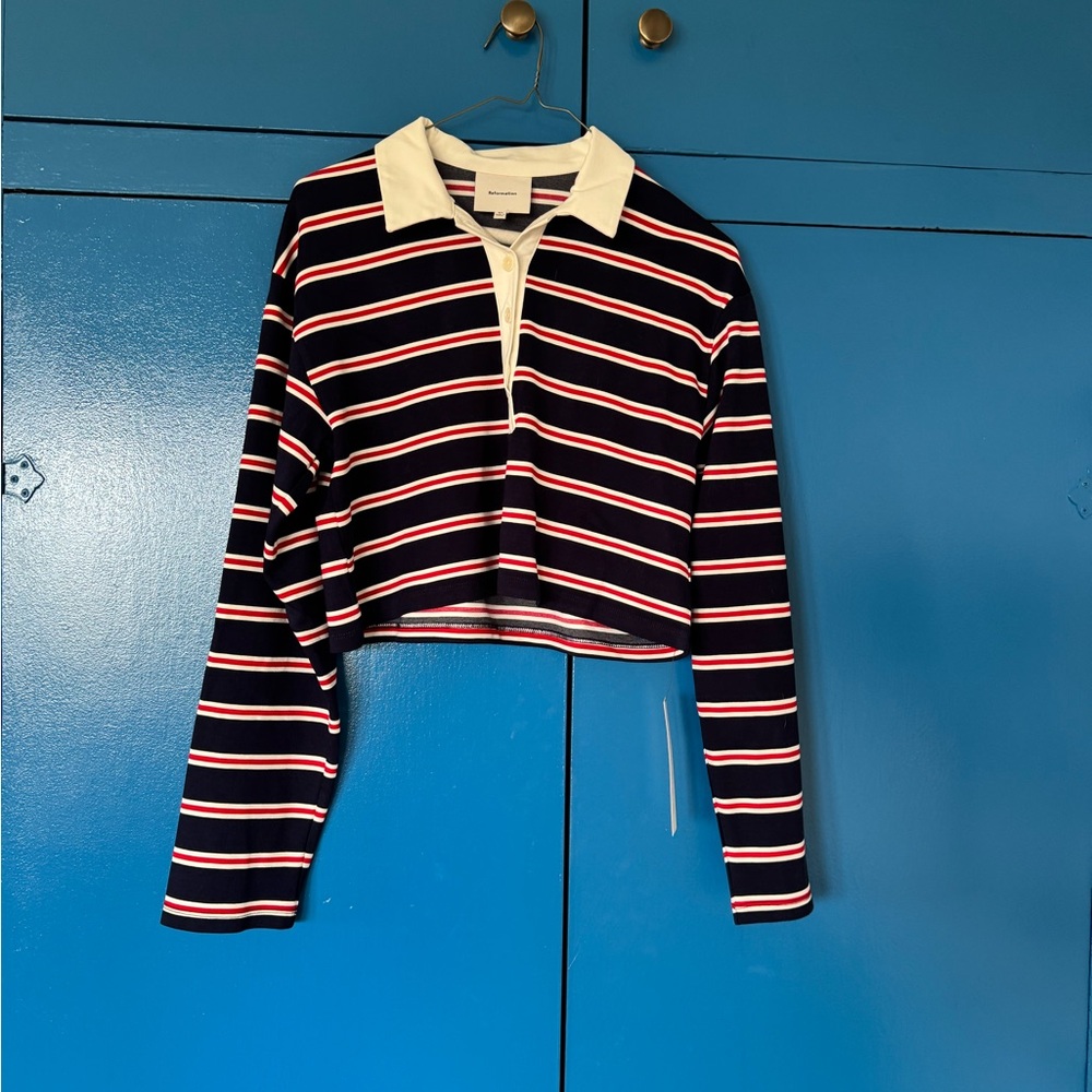 Reformation cropped polo
